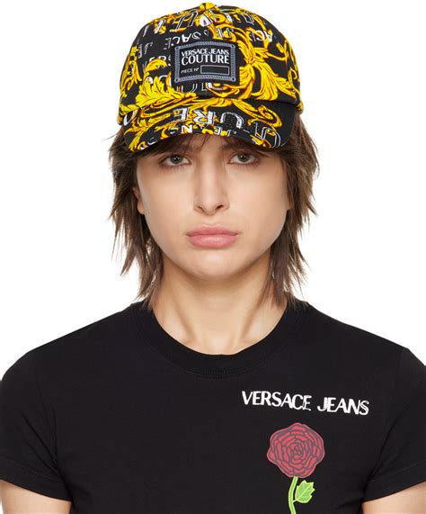 versace hat black|Versace jeans couture cap.